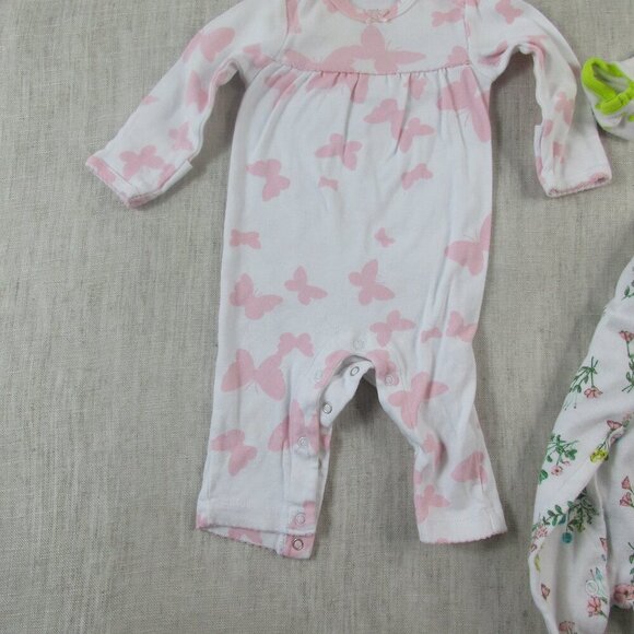 Lot of 3 Carter's Sleep & Play Sleeper Kids Newborn Multi Printed Snap Front - Picture 2 of 6